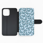 Blue Butterfly - Butterfly Patterns Flip / Wallet Phone Case 2