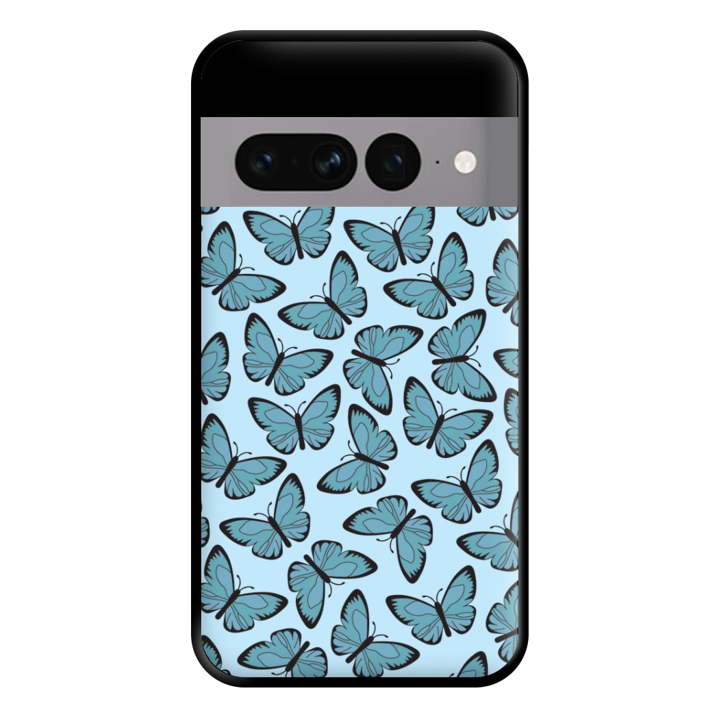 Blue Butterfly - Butterfly Patterns Phone Case for Google Pixel 7 Pro