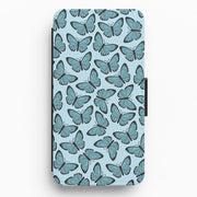 Blue Butterfly - Butterfly Patterns Flip / Wallet Phone Case 1