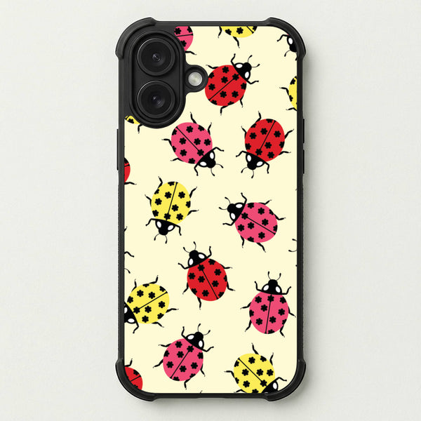 Ladybugs With Flower Spots Pattern Phone Case — Bumper case