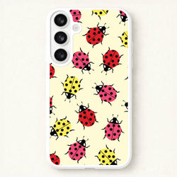 Ladybugs With Flower Spots Pattern Phone Case for Galaxy S26 Plus