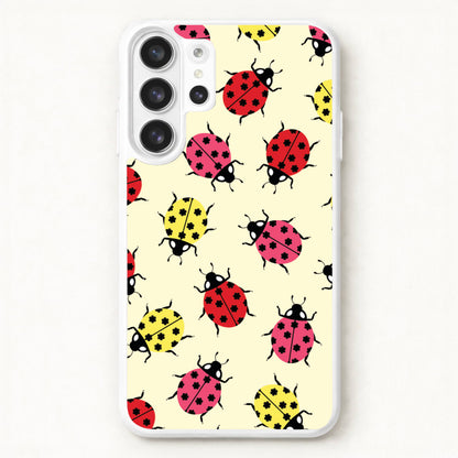 Ladybugs With Flower Spots Pattern Phone Case for Galaxy S26 Ultra