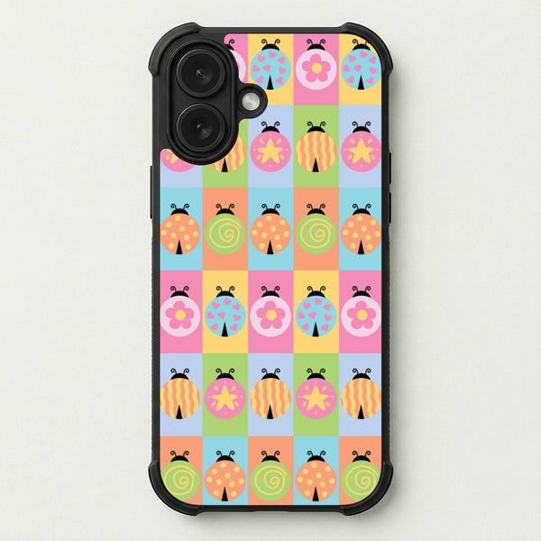Cartoon Ladybugs Colourful Pattern Phone Case — Bumper case