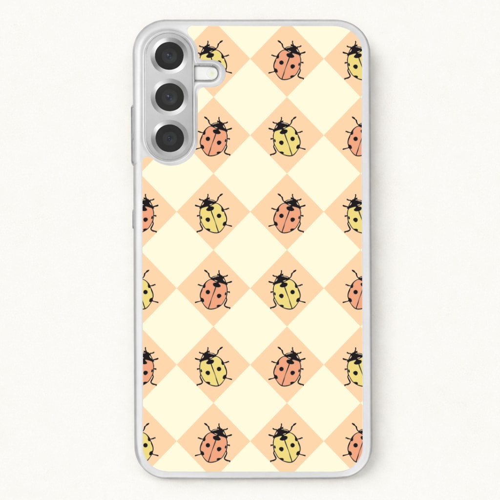 Argyle Ladybugs Pattern Phone Case for Galaxy A17