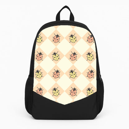 Argyle Ladybugs Pattern Large Backpack