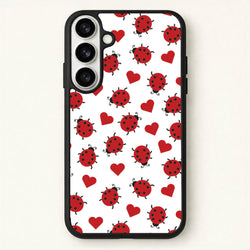 Ladybugs And Hearts Pattern Phone Case for Galaxy S26