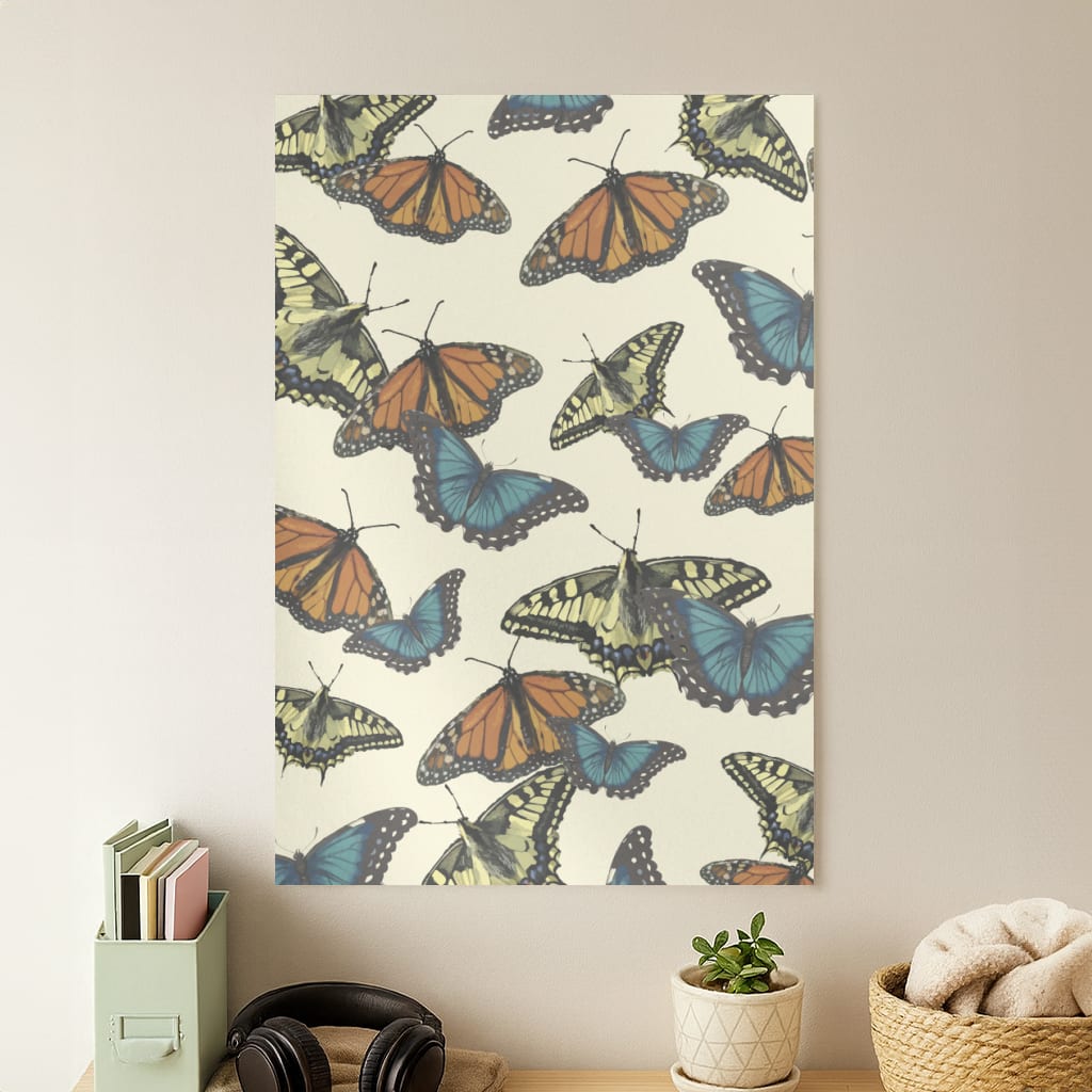 Butterfly Assortment Pattern Poster
