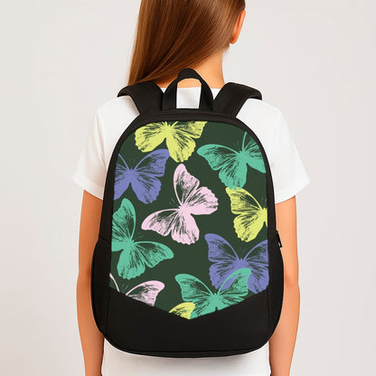 Colourful Butterfly Stamps Pattern Large School Bag