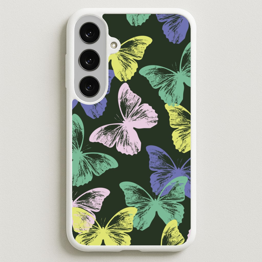 Colourful Butterfly Stamps Pattern Phone Case for Galaxy S25FE