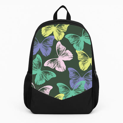 Colourful Butterfly Stamps Pattern Large Backpack