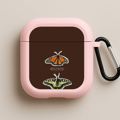 Butterfly Species Collage Pink AirPods Case