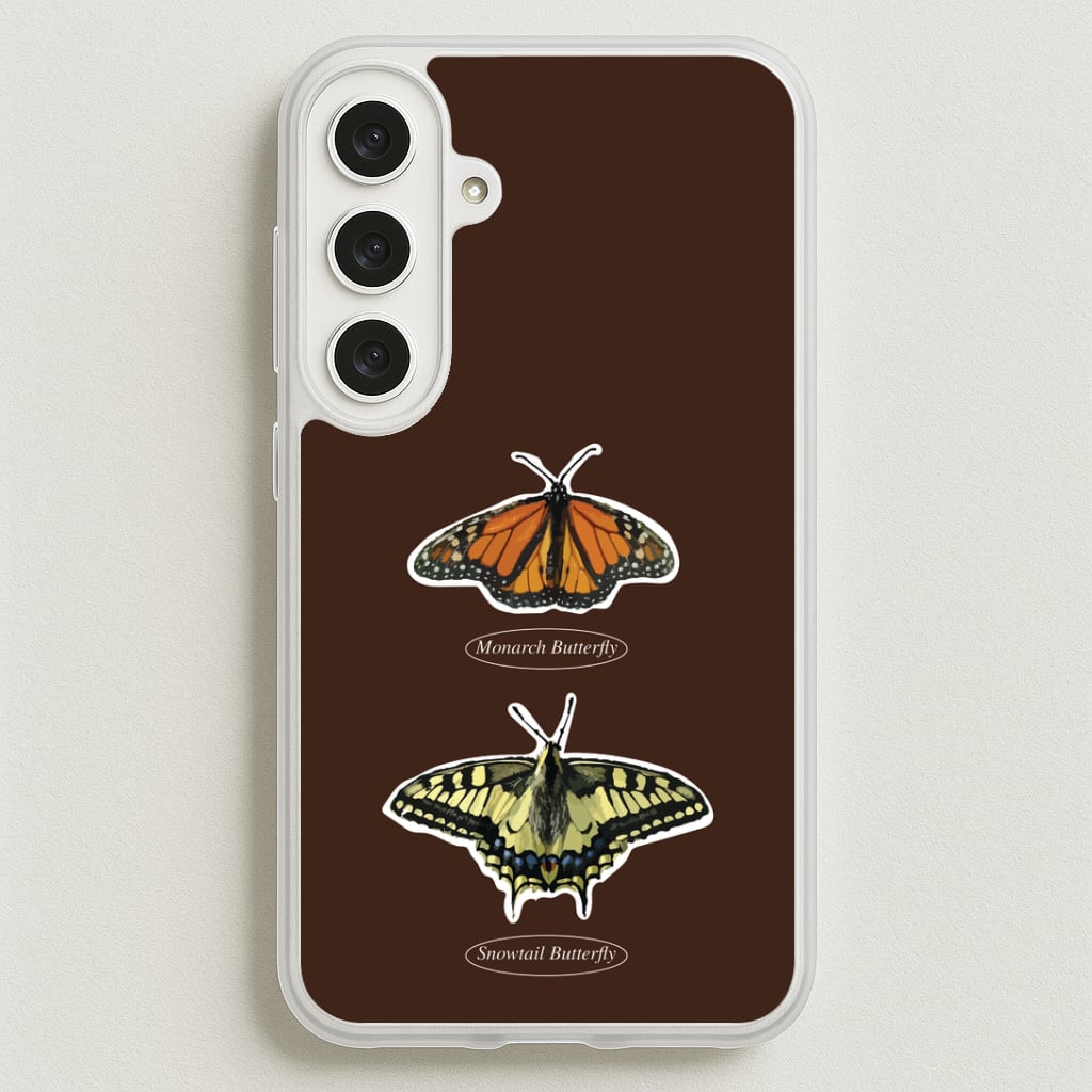 Butterfly Species Collage Phone Case for Galaxy S25FE