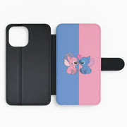 Angel And Blue Alien - Pink Alien Flip / Wallet Phone Case 2