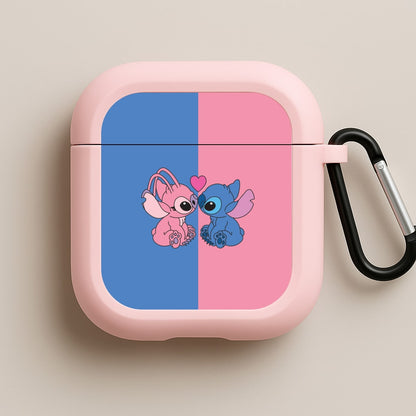 Angel And Blue Alien - Pink Alien Pink AirPods Case