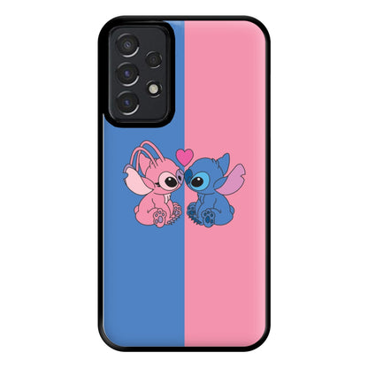 Angel And Blue Alien - Pink Alien Phone Case for Galaxy A52 / A52s