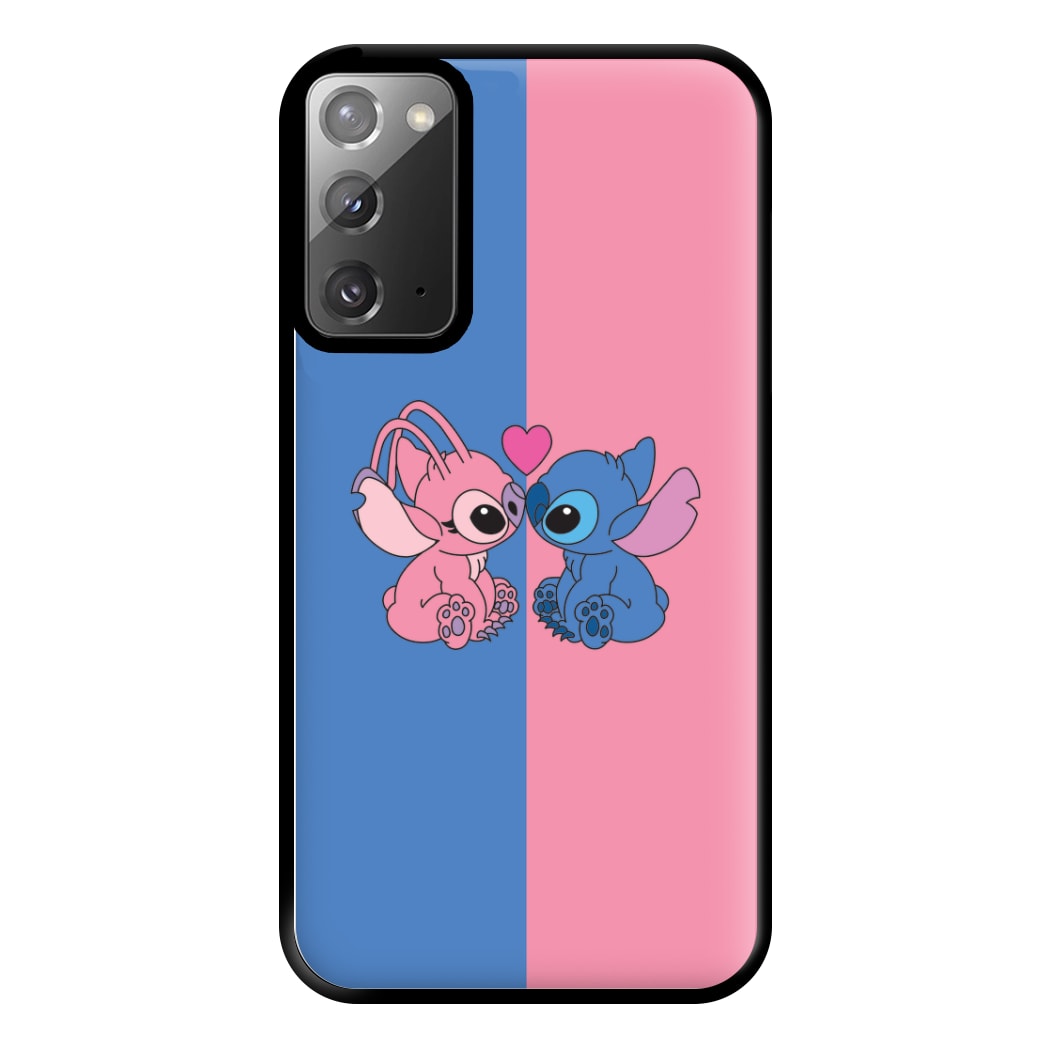 Angel And Blue Alien - Pink Alien Phone Case for Galaxy Note 20 Ultra