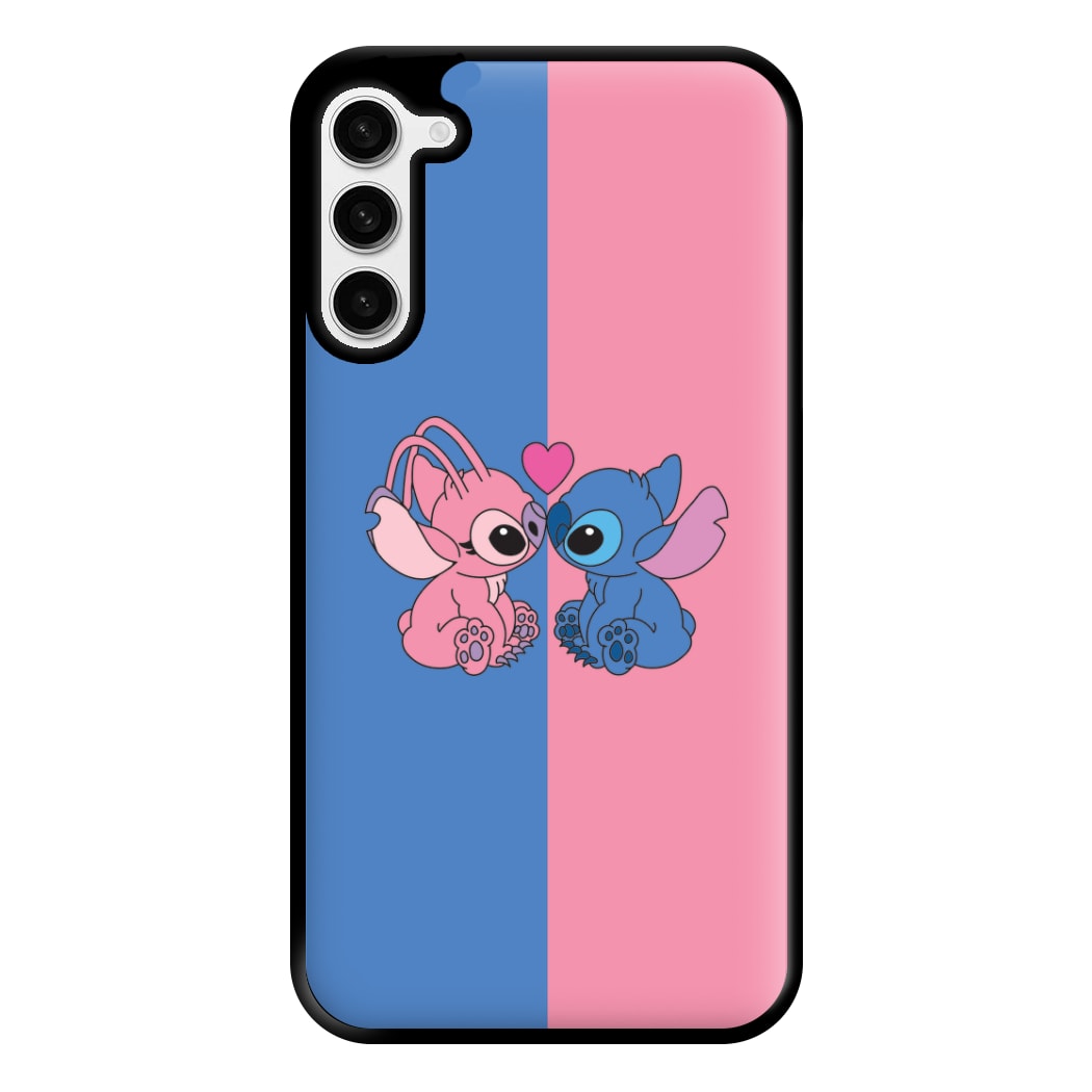 Angel And Blue Alien - Pink Alien Phone Case for Galaxy S23 Plus