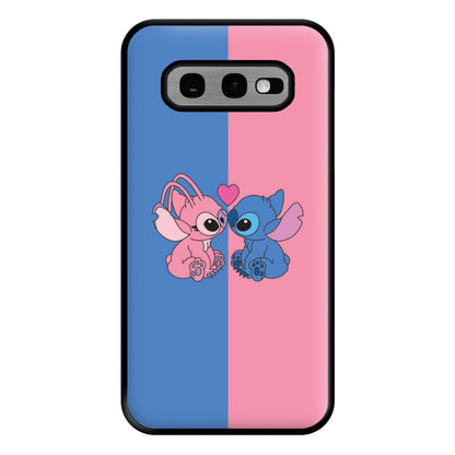 Angel And Blue Alien - Pink Alien Phone Case for Galaxy S10e