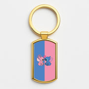 Angel And Blue Alien - Pink Alien Luxury Keyring 3
