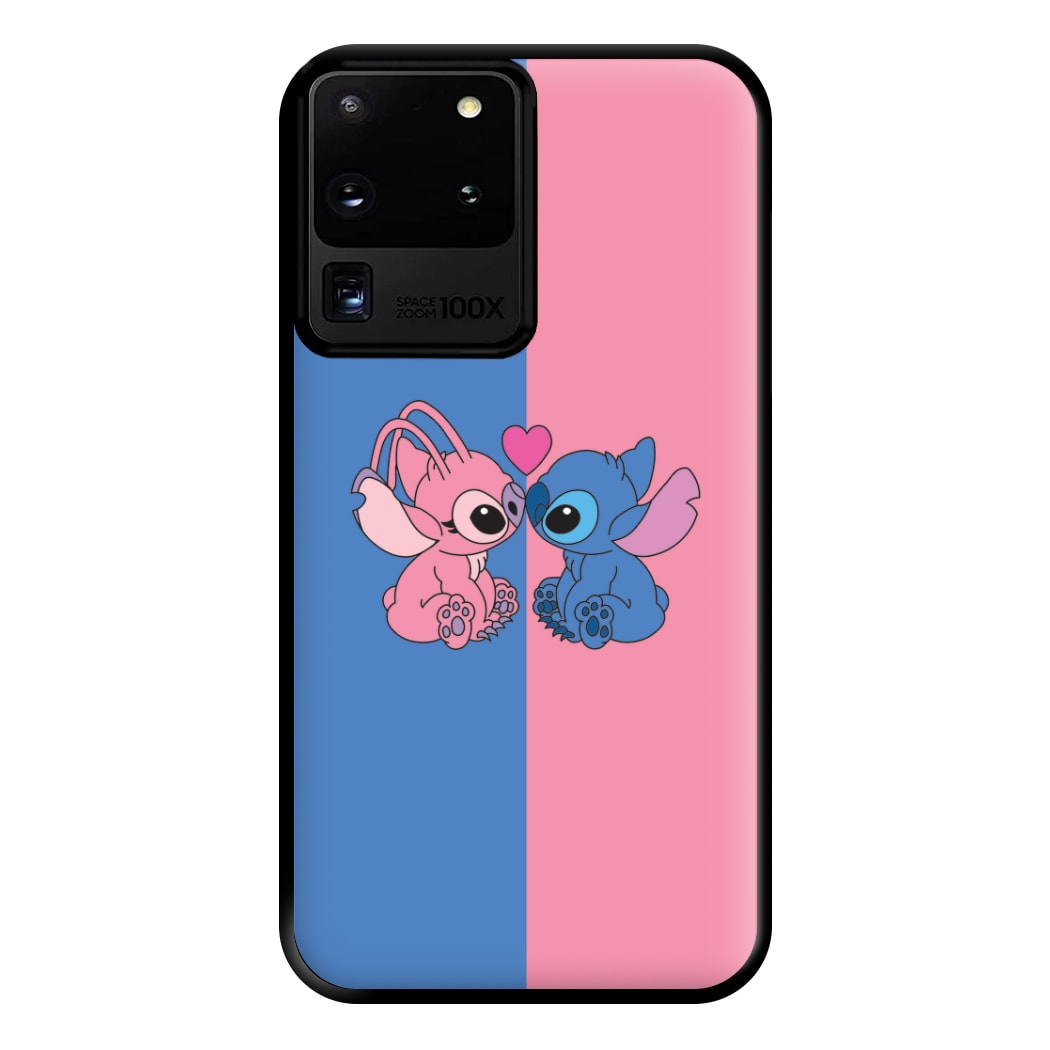 Angel And Blue Alien - Pink Alien Phone Case for Galaxy S20 Ultra