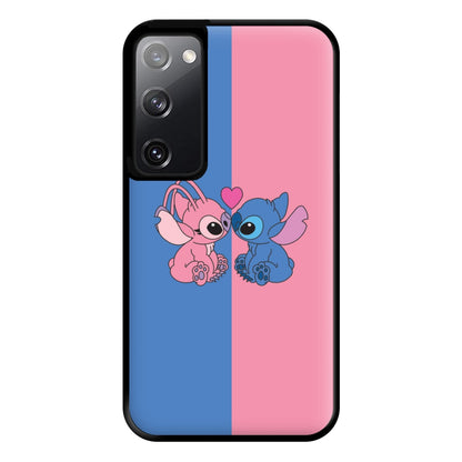 Angel And Blue Alien - Pink Alien Phone Case for Galaxy S20