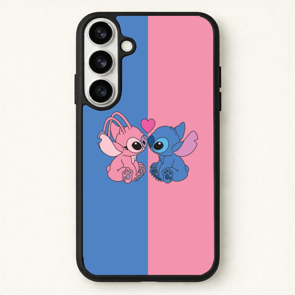 Angel And Blue Alien - Pink Alien Phone Case for Galaxy S26