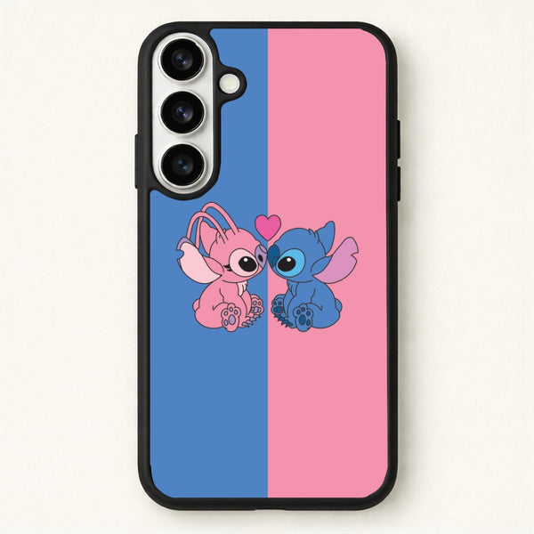 Angel And Blue Alien - Pink Alien Phone Case for Galaxy S26