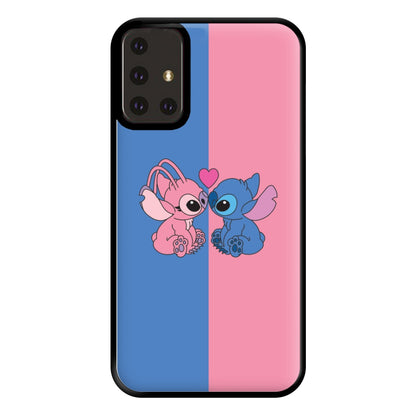 Angel And Blue Alien - Pink Alien Phone Case for Galaxy A71