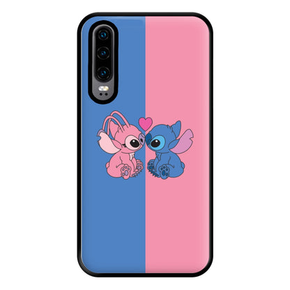 Angel And Blue Alien - Pink Alien Phone Case for Huawei P30