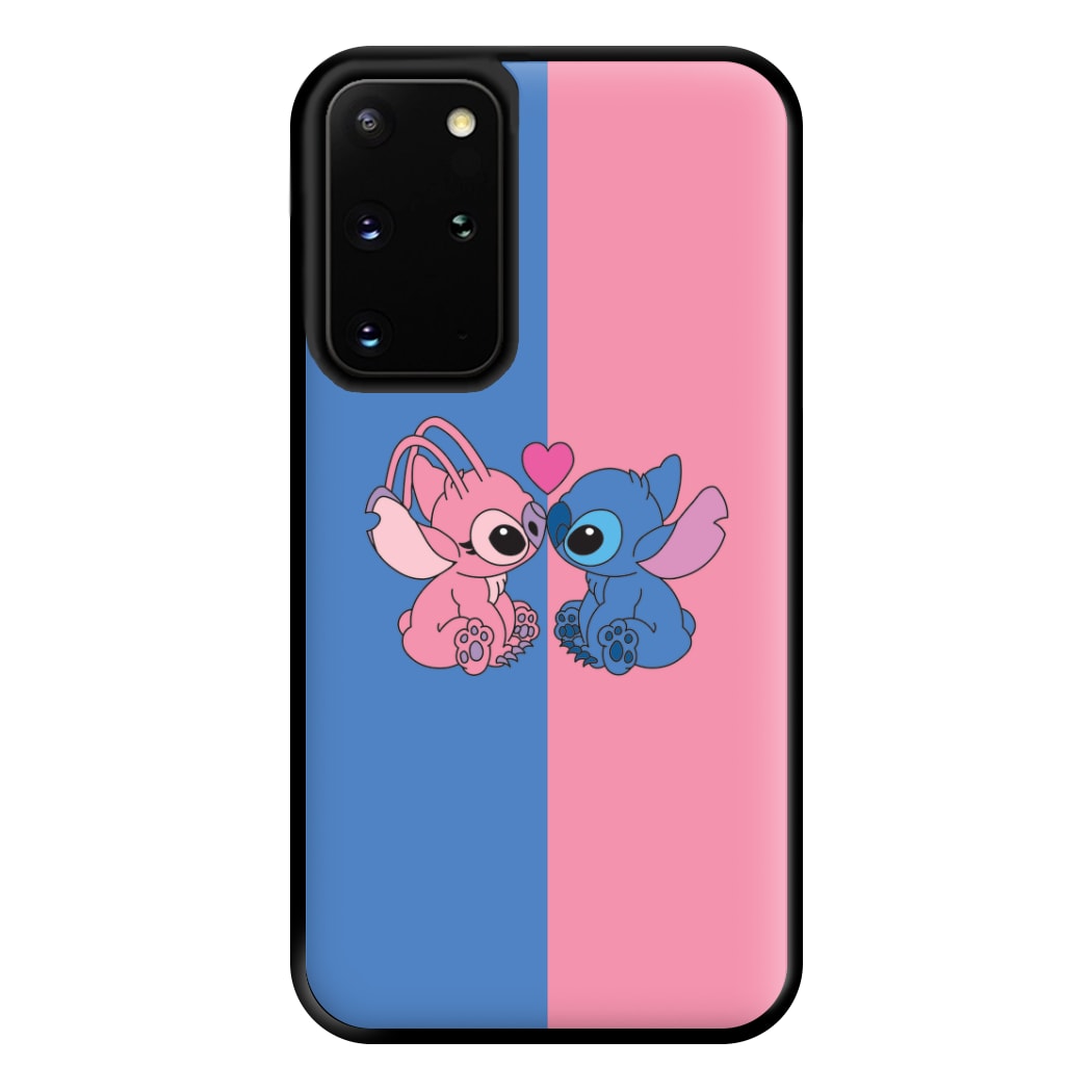 Angel And Blue Alien - Pink Alien Phone Case for Galaxy S20 Plus