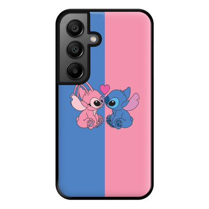 Angel And Blue Alien - Pink Alien Phone Case for Google Pixel 8