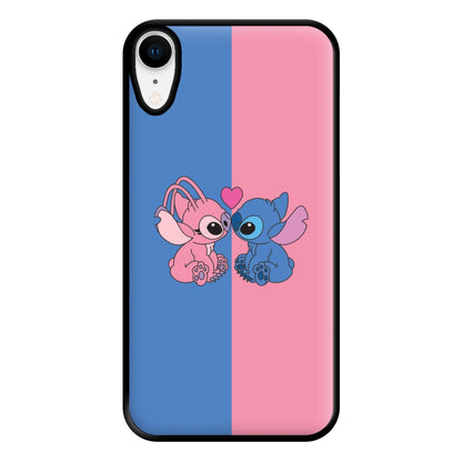 Angel And Blue Alien - Pink Alien Phone Case for iPhone XR