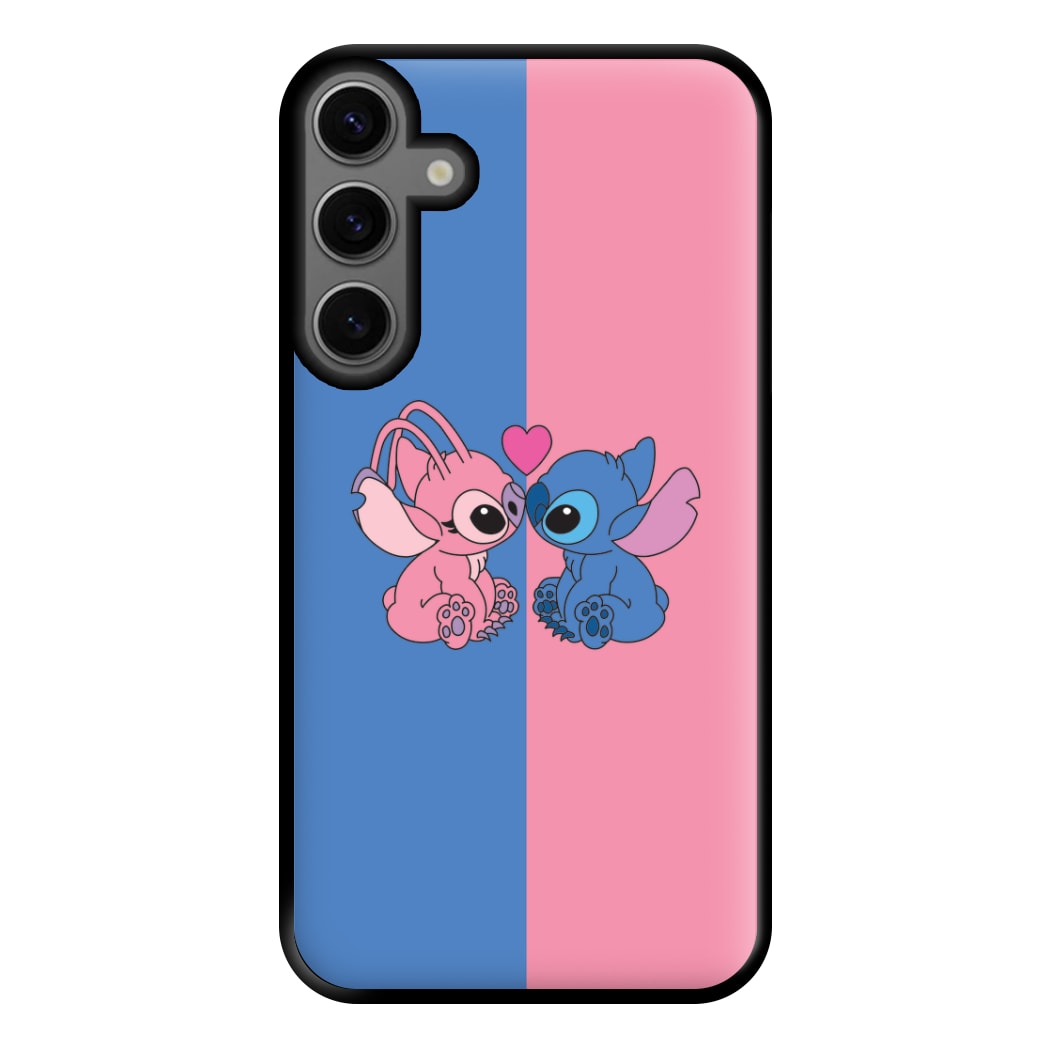 Angel And Blue Alien - Pink Alien Phone Case for Galaxy S23FE