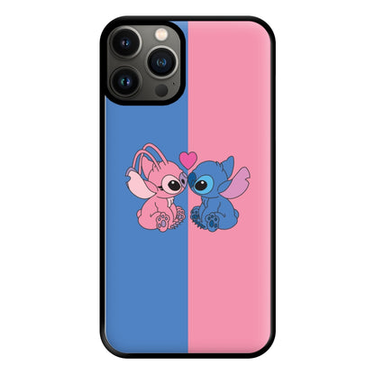 Angel And Blue Alien - Pink Alien Phone Case for iPhone 11 Pro Max