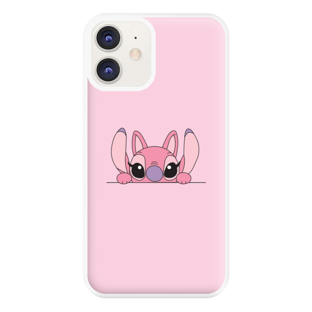 Angel Leaning - Pink Alien Phone Case for iPhone 12 / 12 Pro