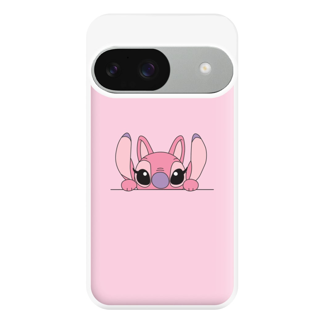 Angel Leaning - Pink Alien Phone Case for Google Pixel 9 / 9 Pro