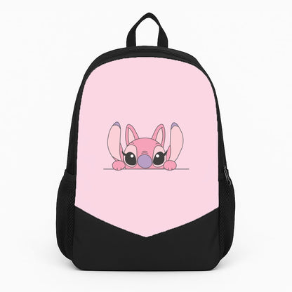 Angel Leaning - Pink Alien Large Backpack