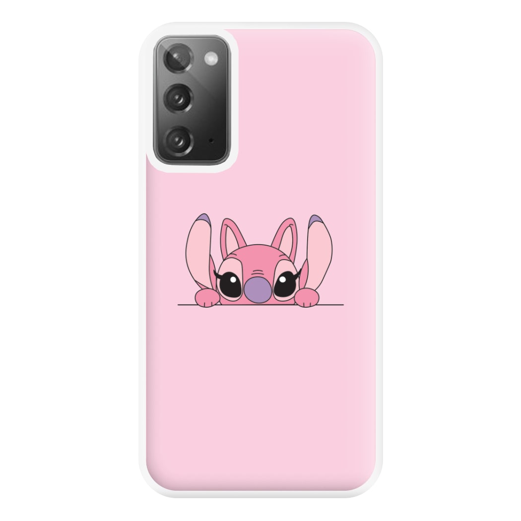 Angel Leaning - Pink Alien Phone Case for Galaxy Note 20 Ultra