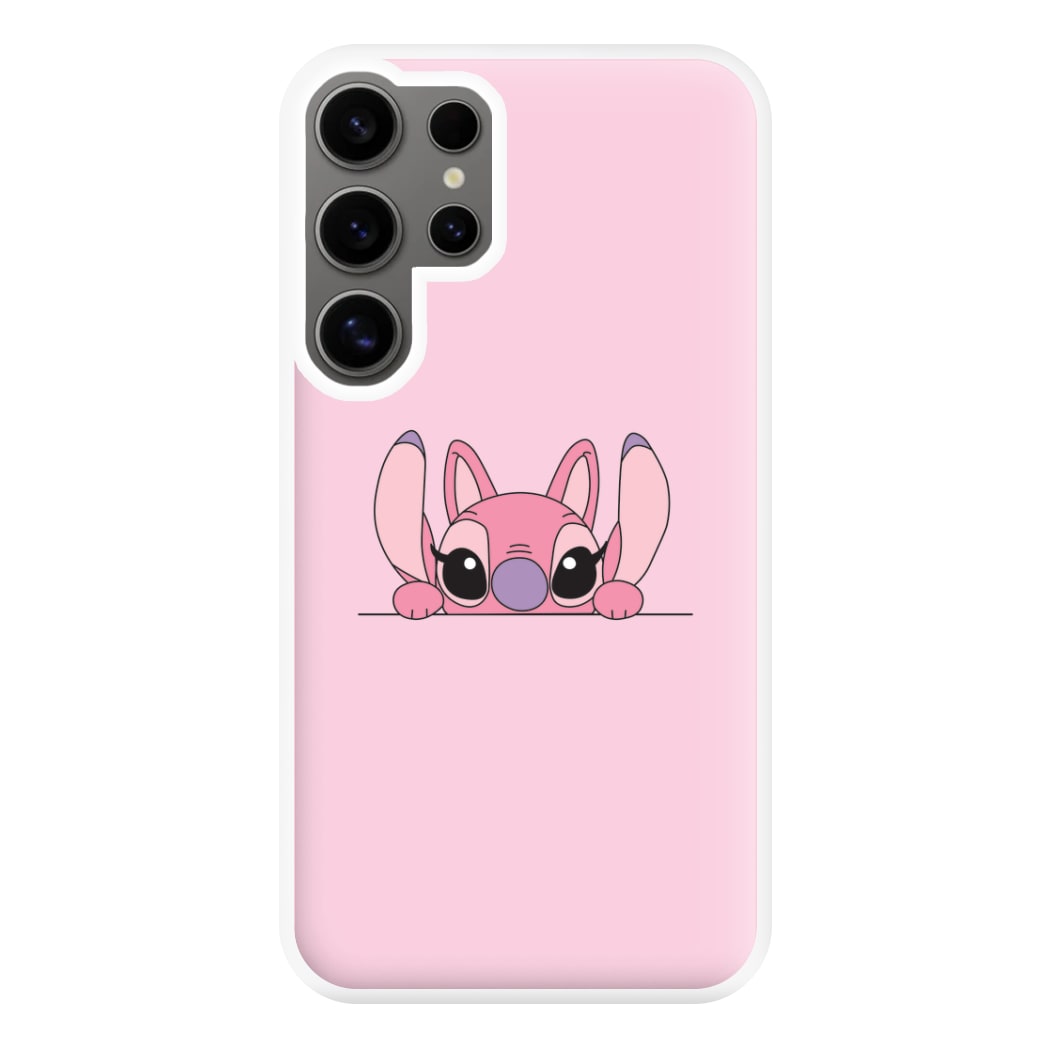 Angel Leaning - Pink Alien Phone Case for Galaxy S24 Ultra