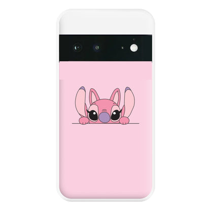 Angel Leaning - Pink Alien Phone Case for Google Pixel 6a