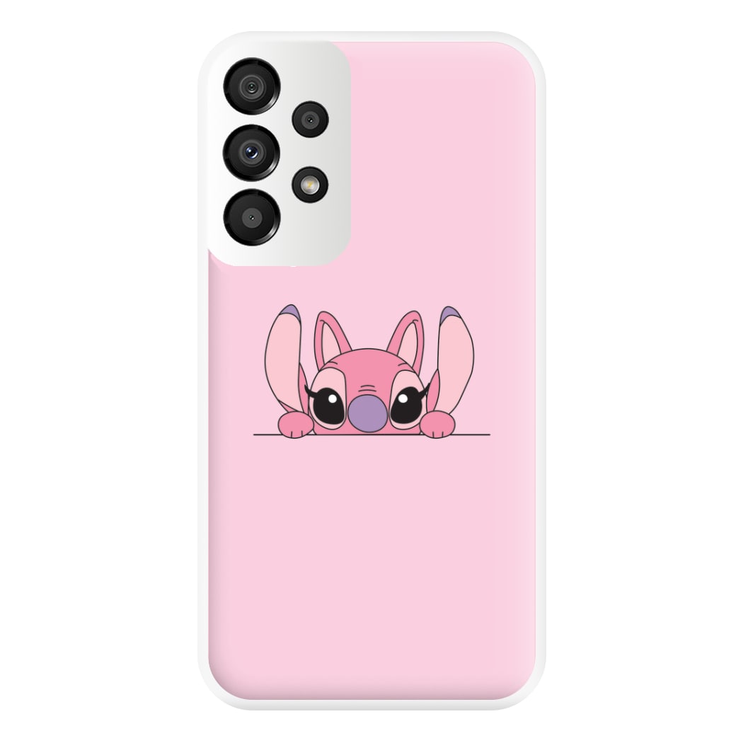 Angel Leaning - Pink Alien Phone Case for Galaxy A33