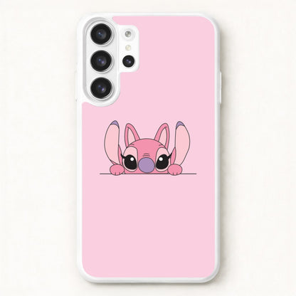 Angel Leaning - Pink Alien Phone Case for Galaxy S26 Ultra