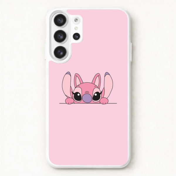 Angel Leaning - Pink Alien Phone Case for Galaxy S26 Ultra