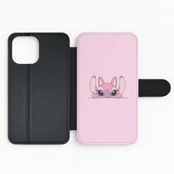 Angel Leaning - Pink Alien Flip Phone Case