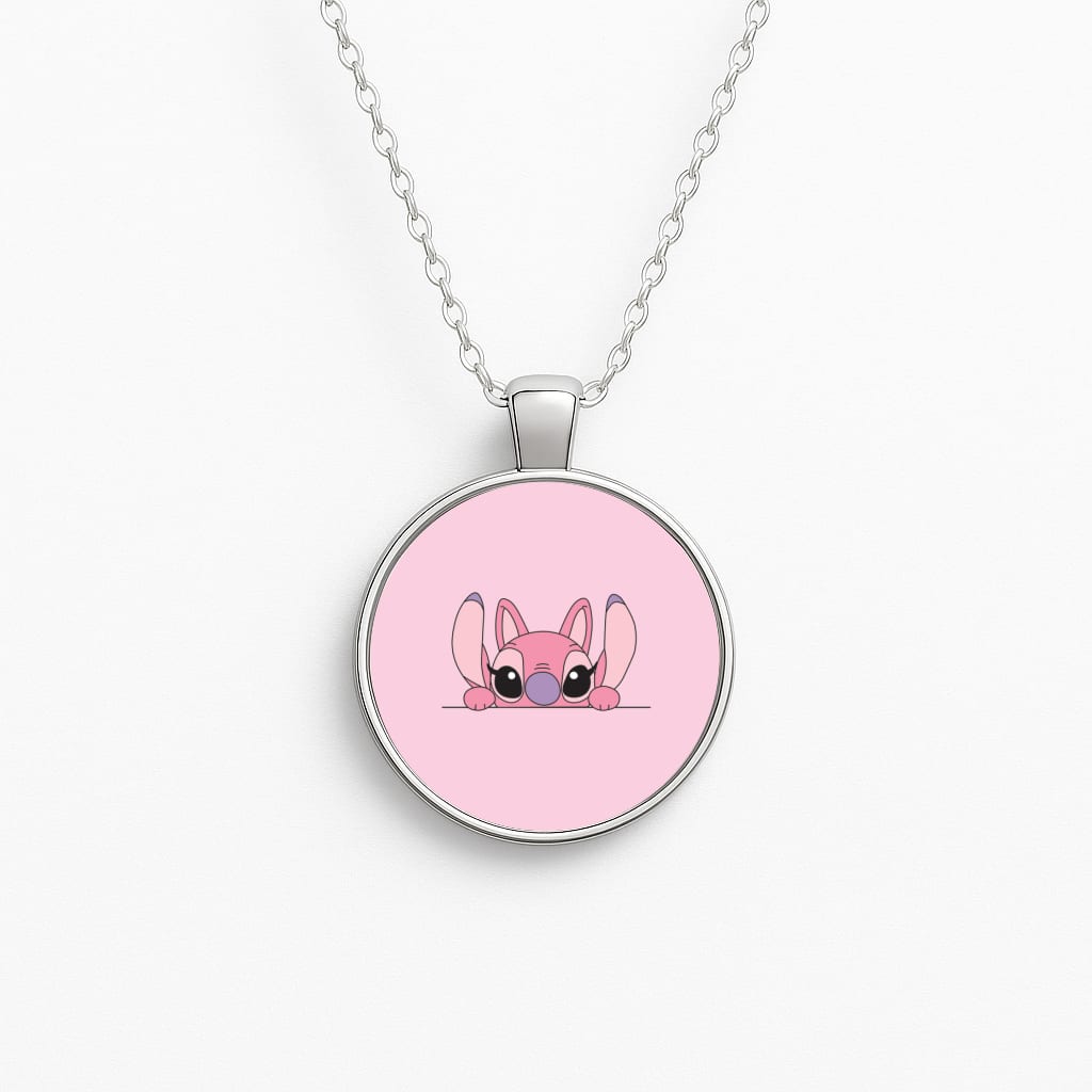 Angel Leaning - Pink Alien Necklace