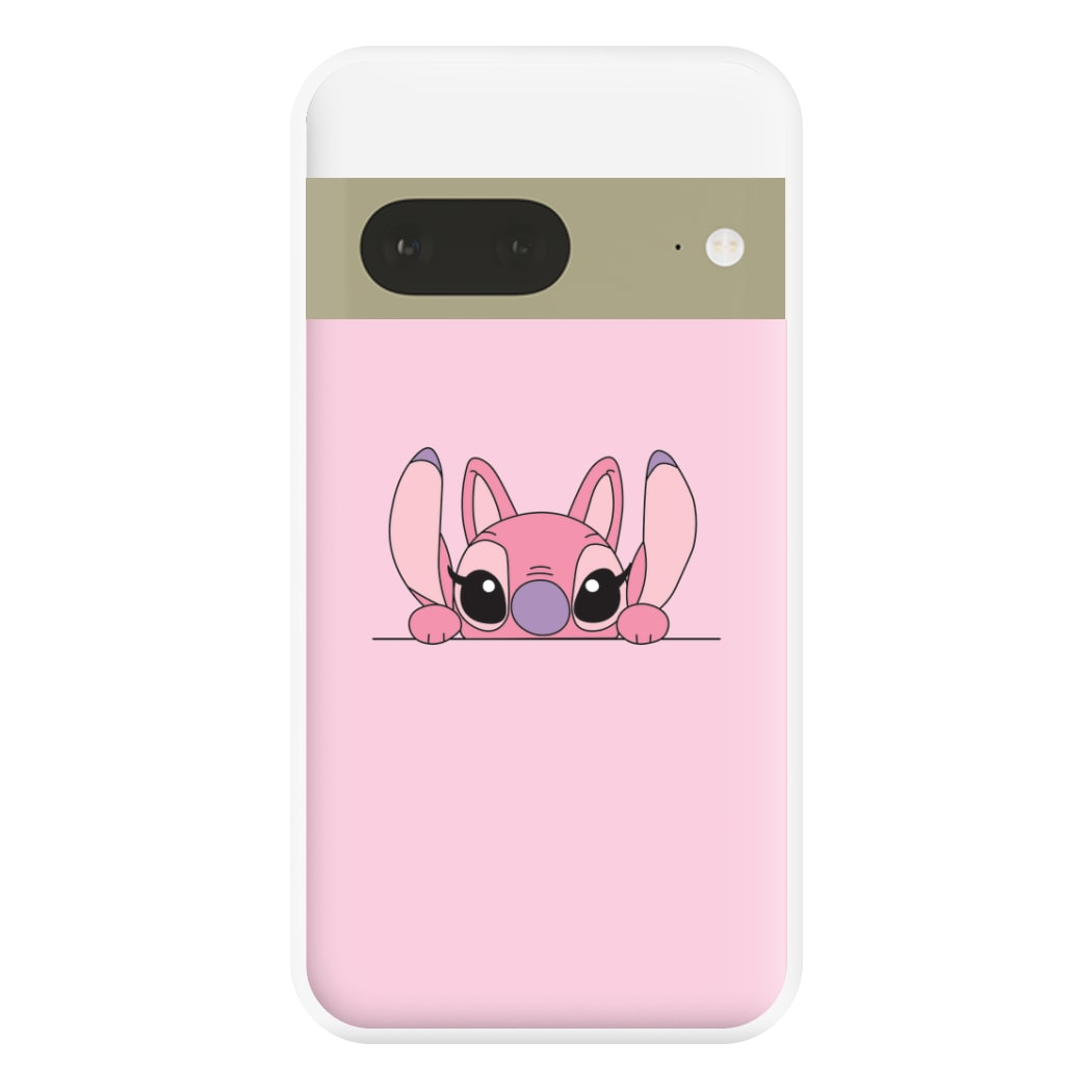 Angel Leaning - Pink Alien Phone Case for Google Pixel 7a