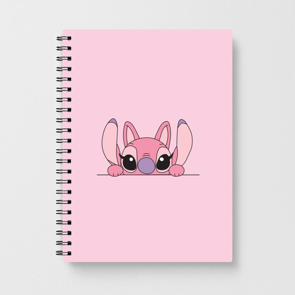 Angel Leaning - Pink Alien Notebook