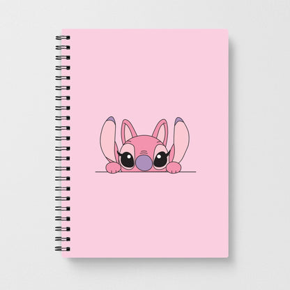 Angel Leaning - Pink Alien Notebook