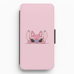 Angel Leaning - Pink Alien Flip / Wallet Phone Case