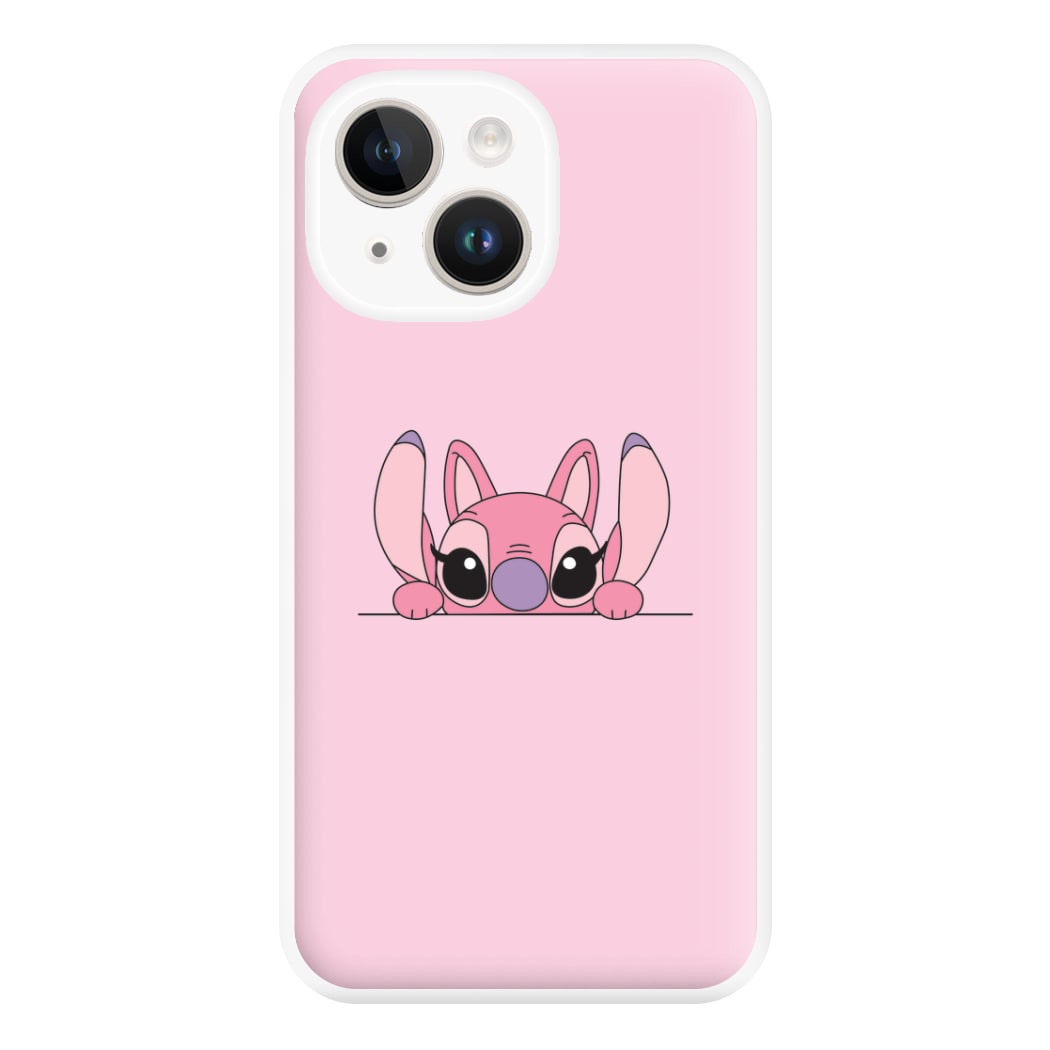 Angel Leaning - Pink Alien Phone Case for iPhone 14 Plus